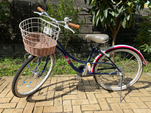 子供　自転車　22インチ リトルアミティ　Little Amitie ネイビー　フリーパワー　サイクルオリンピック