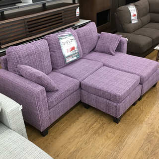 KI-72【ご来店頂ける方限定】新入荷　アウトレット　カウチソファ　パープル