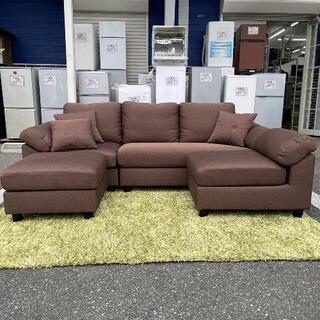 3人掛けソファ L字 コーナソファ ファブリック 布地 ブラウン色 定価・39,999円?自社配送時?代引き可?※現金、クレジット、スマホ決済対応※