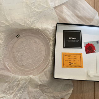 HOYAクリスタル皿の画像