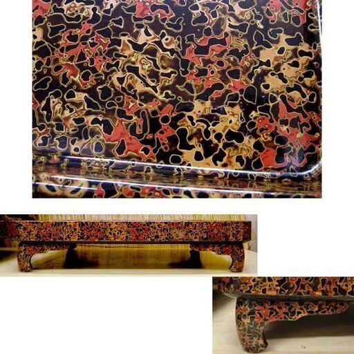 使用感少なめ★津軽塗 お膳 10客セット 収納木箱付き 約39cm　レトロ アンティーク 伝統工芸 伝統漆器 ☆ PayPay(ペイペ