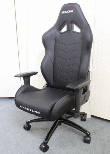 未使用品 AKRacing ゲーミングチェア OVERTURE ブラック 180度リクライニング エーケーレーシング 椅子 家具 店頭引取歓迎 R4056)