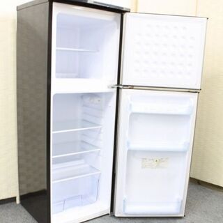 ステンレス スタイリッシュ2ドア冷凍冷蔵庫 136L バーハンドル