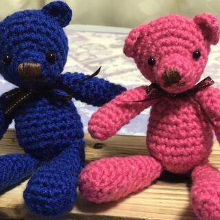 ハンドメイド　くまの編みぐるみ２set