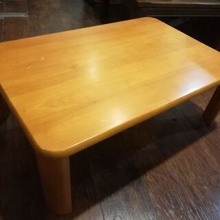 折れ脚ローテーブル（中古品・木製・キズあり）