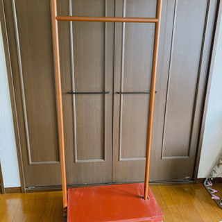 手作り品‼️ 着物の衣文掛けをカットしたハンガーラック　