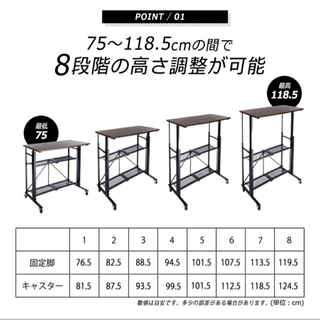 【受渡先決まりました。】スタンディングデスク 昇降テーブル 折りたたみの画像