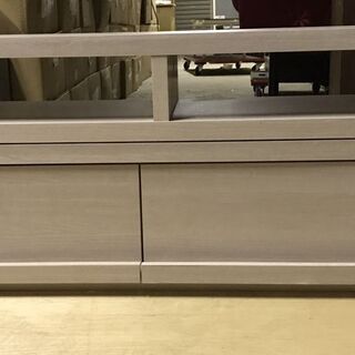 木製 テレビ台 ローボード 収納棚 上下分離 幅105cm×奥行...