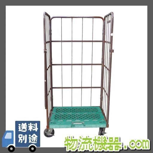 茶色中古カゴ台車　W850×D650×H1700mm　★在庫3台★　K009
