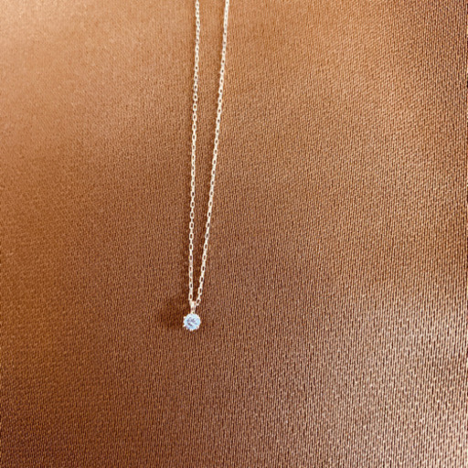 agete＊*ダイヤネックレス＆パールピアス＊*