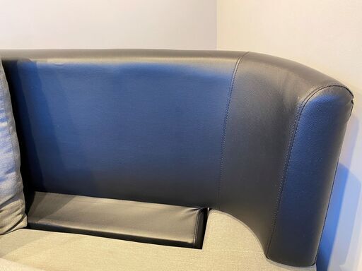オシャレな家具を探すなら『オトワリバース！』カウチソファ ソファ グレー×ブラック ニトリ 中古品