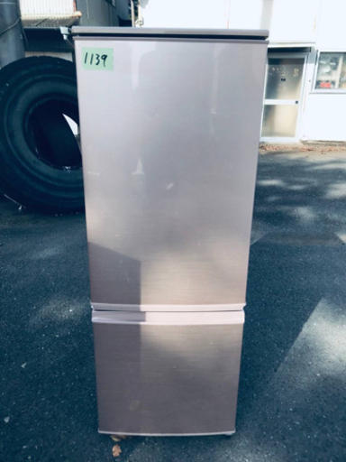 1139番 シャープ✨ノンフロン冷凍冷蔵庫✨SJ-17W-P‼️