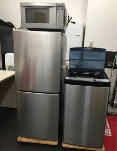 新生活応援！中古家電3点セット【冷蔵庫+洗濯機+電子レンジ】【地域限定・名古屋市近郊で配送・設置無料】