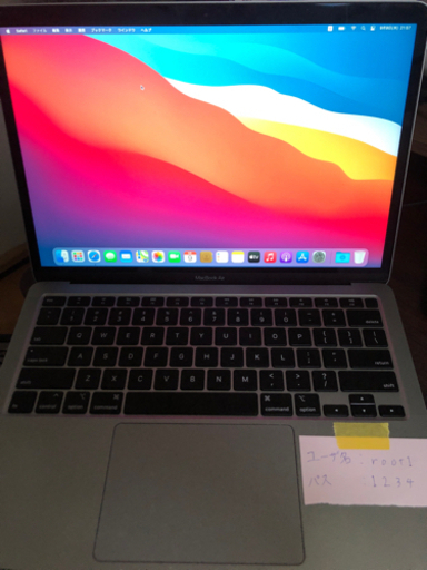 【値下げ】2020 intel MacBookAir 16GBメモリ、256GB SSD