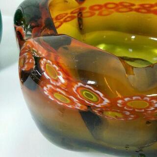 値下　MultiGlass　レトロ　灰皿・小物入れ・花瓶（剣山を...