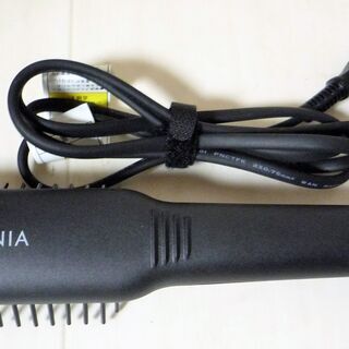 ☆サロニア SALONIA SL-012BKS ストレートヒートブラシ スリム◆たった2分でナチュラルストレートヘアにの画像