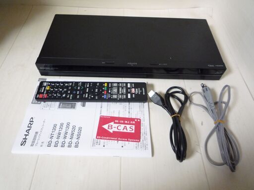 ☆シャープ SHARP BD-NW1200 AQUOSブルーレイレコーダー BD\u0026HDDレコーダー 1TB 2チューナー◆2017年製・1.5倍速早見・早聞き