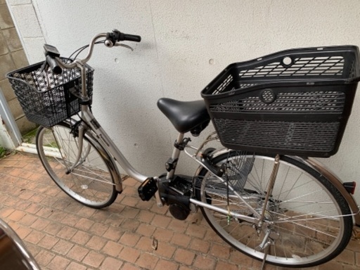 （良品）パナソニックの電動自転車（ビビ・SX　26型（シャイニーシルバー） BE-ELSX632S2）