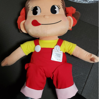 （お取引きありがとうございました）ペコちゃんビッグサイズぬいぐるみの画像