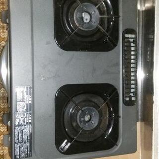ガステーブル、２口＋グリル、LPガス用、パロマIC-4801F（中古）の画像