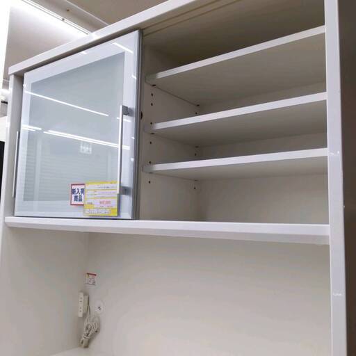 ●【✨松田家具✨参考上代約14.7万✨レンジボード✨食器棚✨スチームオーブン対応✨ハイカウンタータイプ✨118幅✨】