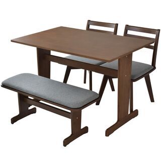 Sダイニング4点セット【ライバ／ブラウン色】テーブル チェア 110cm幅