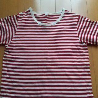 子供服　赤白ボーダーTシャツ　120cm