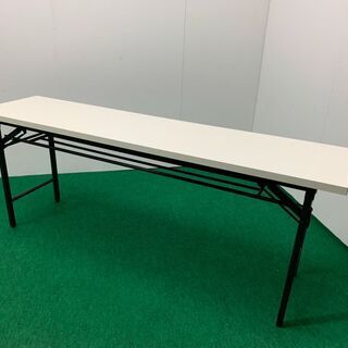 中古　W1800　折りたたみテーブル　天板ホワイト