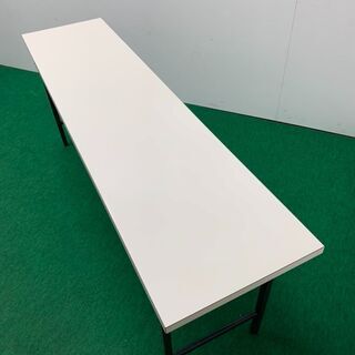 中古　W1800　折りたたみテーブル　天板ホワイトの画像