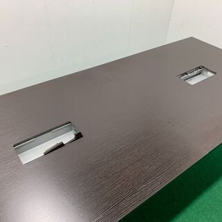 中古　アールエフヤマカワ　W2100　ミーティングテーブル　天板　木目ブラウン　龍ヶ崎倉庫の画像