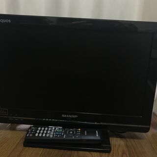 SHARP　19インチ　液晶テレビ　無料でお譲りします 