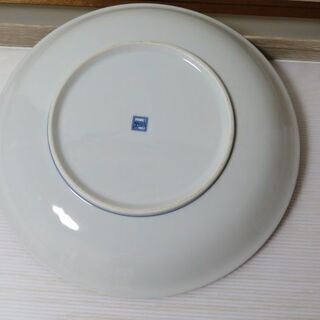 無料！ １２月処分　お早めに　大きな和皿　直径２７cm　藍　小田窯　陶器特集の画像