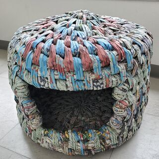 猫ちぐら　ちぐら　ハンドメイド　リメイク　エコクラフト　ペット用...