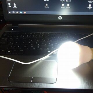DC5V　USB-白色LED電球　ポータブルランプ　アウトドア等