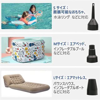 空気ポンプ 電動エアーポンプ 空気抜き 空気入れの画像