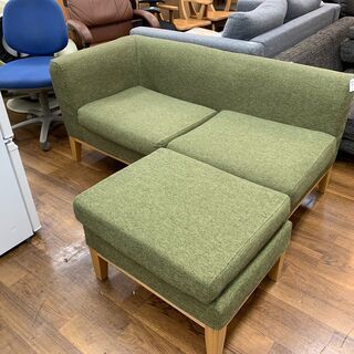 ニトリ　カウチソファー　グリーン