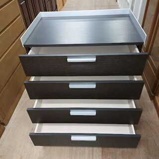 【愛品倶楽部柏店】blum ブルム タンデムレール使用 木製4段ツールキャビネット キャスター付の画像