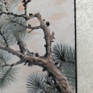 掛け軸　鶴　特殊工芸品　送料無料の画像