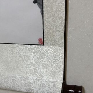 掛け軸　鶴　特殊工芸品　送料無料の画像