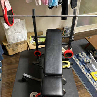 最終値下げ早い者勝ち‼️ベンチプレス一式57.5kg +おまけ