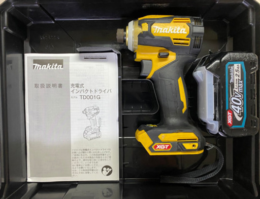 中古　 マキタ　TD001GDXFY 40V 充電式インパクトドライバー　セット