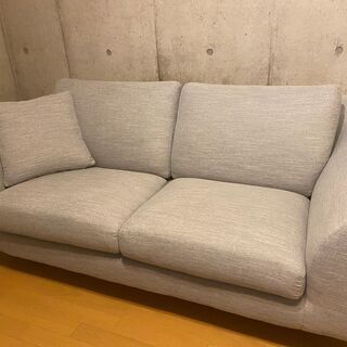 ニトリソファ　布張り2人用ワイドソファ(NポケットA15 DR-MGY)　＊2021年8月購入