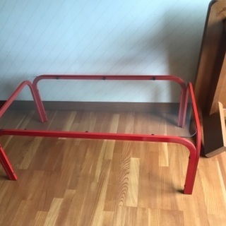 スチールガラステーブル