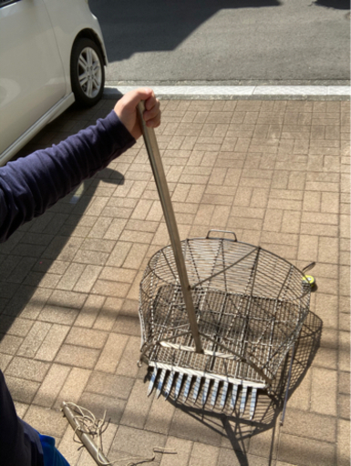 特大ジョレン（特注貝とり器具）オールステンレス