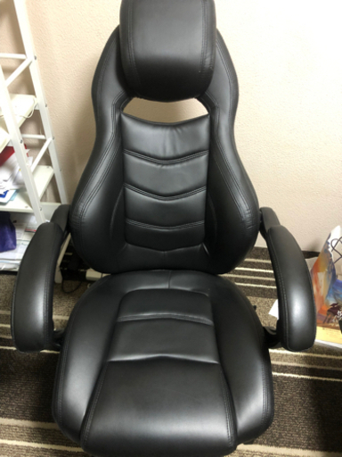 リクライニングワークチェア   パソコンチェア フットレスト付き