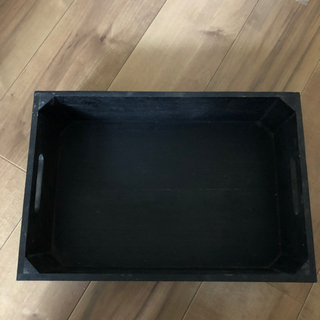 ニトリ　カラーボックス　収納　木製　ブラック　黒の画像
