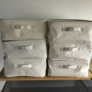 MUJI 無印良品　ポリエステル綿麻混・ソフトボックス
