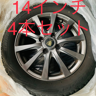 14インチタイヤホイール4本セット　155/64 R14 ウェイク　4穴　軽自動車