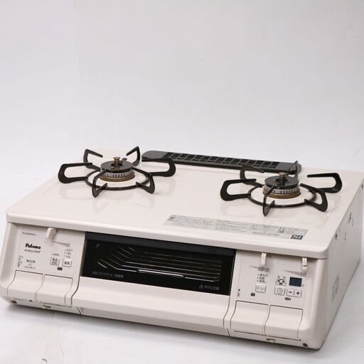 025)【美品】Paloma パロマ ガスコンロ ガステーブル 水無し両面焼きグリル 都市ガス用 PA-360WHA-L 2019年製