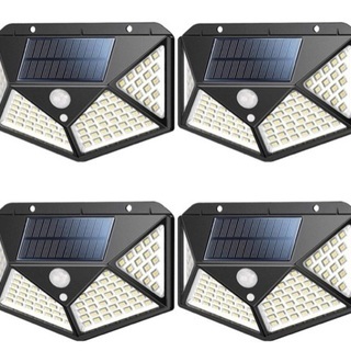 新品★  センサーライト ソーラーライト【100LED 4個セッ...